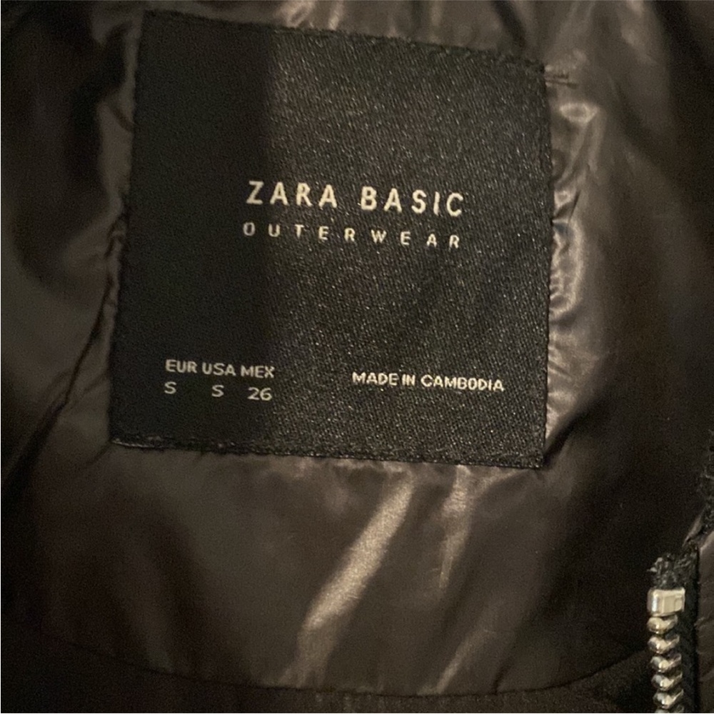 Zara down black coat S - Picture 8 of 8
